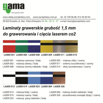 Ogłoszenie - Laminat grawerski laser co2 laminaty do grawerowania laserem - Warszawa - 79,00 zł