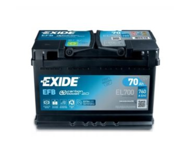 Ogłoszenie - Akumulator 70Ah 760A Exide Efb Start&stop El700 Prawy Plus - 520,00 zł