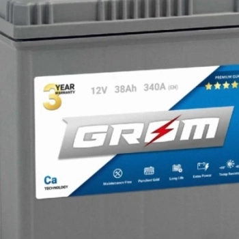 Ogłoszenie - Akumulator GROM Premium 38Ah 340A EN japan prawy plus dtr - Gniezno - 290,00 zł