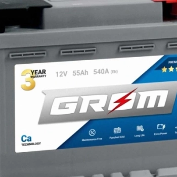 Ogłoszenie - Akumulator GROM Premium 55Ah 540A EN DTR - Gniezno - 350,00 zł