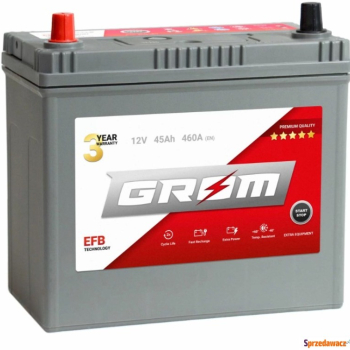 Ogłoszenie - Akumulator 45Ah 460A GROM efb start&stop Japan Lewy/Prawy Plus - Wrocław - 400,00 zł