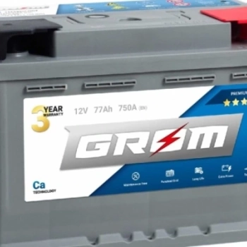 Ogłoszenie - Akumulator Grom Premium 77Ah 750A EN dtr Prawy Plus - Gniezno - 470,00 zł