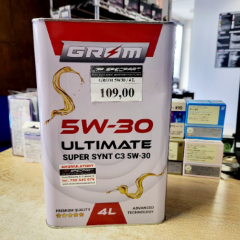 Ogłoszenie - Olej syntetyczny 5W-30 GROM Super Synthetic C3 / 4L - Gorzów Wielkopolski - 109,00 zł
