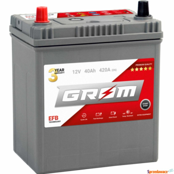 Ogłoszenie - Akumulator 40Ah 420A GROM efb start stop Japan Lewy Plus - Chojnice - 330,00 zł