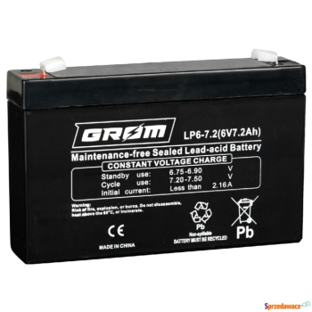 Ogłoszenie - Akumulator GROM LP6-7.2 7.2Ah 6V - Chojnice - 45,00 zł