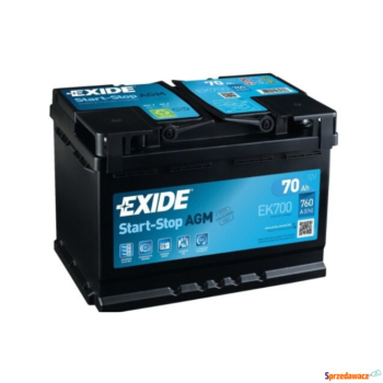 Ogłoszenie - Akumulator 70Ah 760A en Exide AGM start&stop EK700 - Zielona Góra - 640,00 zł