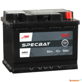 Ogłoszenie - Akumulator 60Ah 600A Specbat Agm Start&Stop Prawy Plus - Zielona Góra - 459,00 zł