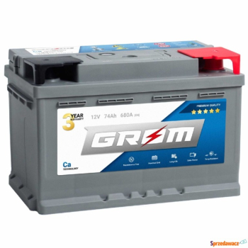 Ogłoszenie - Akumulator GROM Premium 74Ah 680A en dtr niski - Gniezno - 450,00 zł