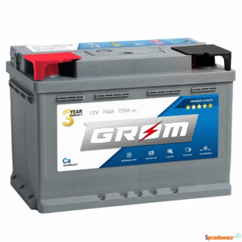 Ogłoszenie - Akumulator GROM Premium 74Ah 720A en dtr Lewy Plus - Gniezno - 450,00 zł