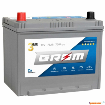 Ogłoszenie - Akumulator Grom Premum 75Ah 700A japan lewy plus - Gniezno - 450,00 zł