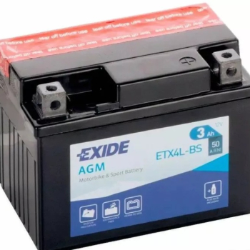 Ogłoszenie - Akumulator motocyklowy Exide Etx4l-bs Ytx4l-bs 12V 3Ah 50A P+ - Rumia - 80,00 zł