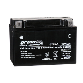 Ogłoszenie - Akumulator motocyklowy 8Ah 120A L+ GROM GT9B-B YT9B 12V - Konin - 140,00 zł