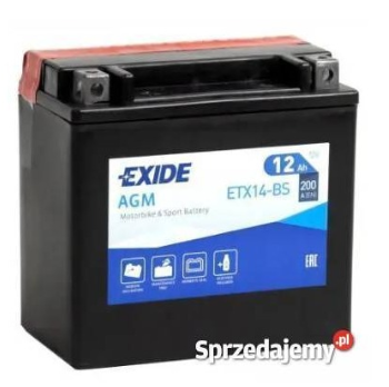 Ogłoszenie - Akumulator motocyklowy EXIDE etx14-bs ytx14-bs 12v 12ah 200a - Police - 210,00 zł