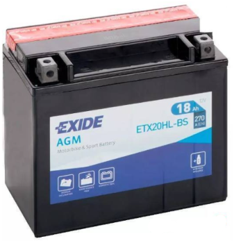 Ogłoszenie - Akumulator motocyklowy Exide ETX20HL-BS 12v 18Ah - Police - 225,00 zł