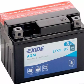 Ogłoszenie - Akumulator motocyklowy EXIDE etx4l-bs ytx4l-bs 12v 3ah 50a p - Police - 80,00 zł