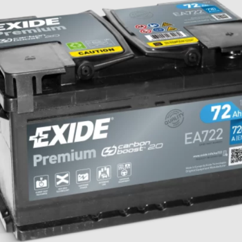 Ogłoszenie - Akumulator 72Ah 720A Exide Premium EA722 Prawy plus - Chojnice - 379,00 zł