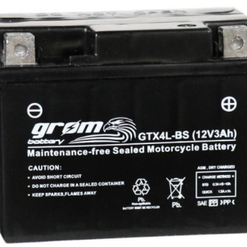 Ogłoszenie - Akumulator motocyklowy GROM gtx4l-bs 12v 3ah 60a p+ - Police - 80,00 zł