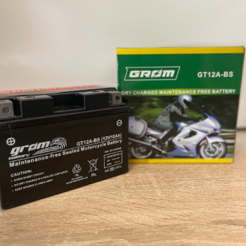 Ogłoszenie - Akumulator motocyklowy 10Ah Grom Gt12a-bs YT12A-BS 12V 180A lewy plus - Włocławek - 185,00 zł