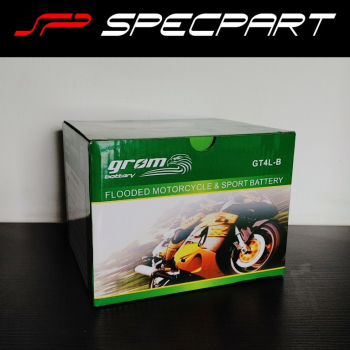 Ogłoszenie - Akumulator motocyklowy 4Ah GROM YB4L-B GT4L-B 12V 60A P+ PŁOCK CHOPINA 1 - Płock - 70,00 zł