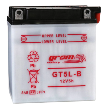 Ogłoszenie - Akumulator motocyklowy 5Ah GROM GT5L-B YB5L-B 12V 80A P+ PŁOCK CHOPINA 1 - Płock - 85,00 zł