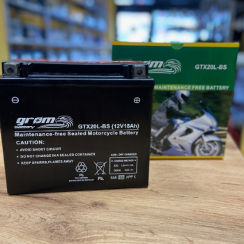 Ogłoszenie - Akumulator motocyklowy 18Ah Grom Gtx20l-bs YTX20L-BS 12V 270A prawy plus - Włocławek - 240,00 zł