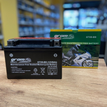 Ogłoszenie - Akumulator motocyklowy 8Ah GROM GTX9-BS YTX9-BS 12V 130A L+ PŁOCK CHOPINA 1 - Płock - 135,00 zł