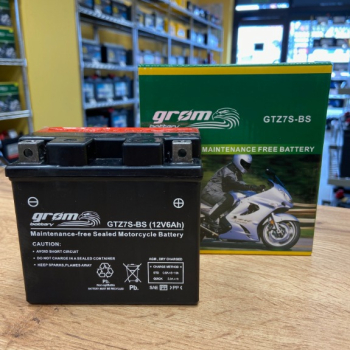 Ogłoszenie - Akumulator motocyklowy 6Ah Grom Gtz7s-bs YTZ7S-BS 12V 120A prawy plus - Włocławek - 140,00 zł