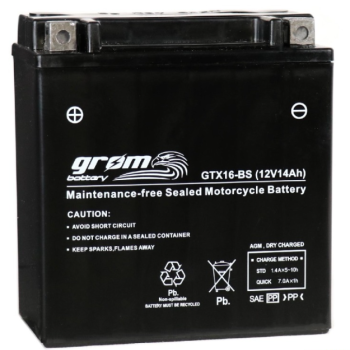 Ogłoszenie - Akumulator motocyklowy Grom GTX16-BS 12v 14Ah 230A - Police - 235,00 zł