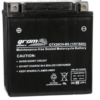 Ogłoszenie - Akumulator motocyklowy Grom Gtx20CH-BS 12v 18Ah 270A - Police - 240,00 zł