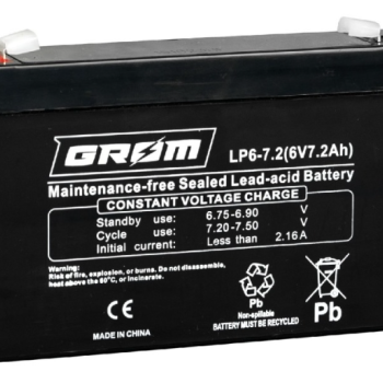 Ogłoszenie - Akumulator Grom LP6-7.2 7.2Ah 6V - Police - 45,00 zł