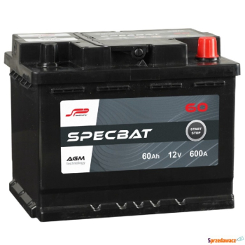 Ogłoszenie - Akumulator 60Ah 600A Specbat AGM Start&Stop prawy+ - Legnica - 459,00 zł