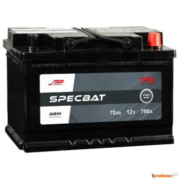 Ogłoszenie - Akumulator 70Ah 700A Specbat AGM Start&Stop prawy+ - Legnica - 568,00 zł