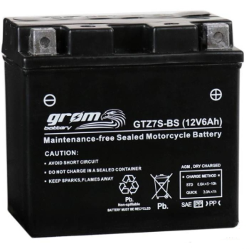 Ogłoszenie - Akumulator 6Ah 120A motocyklowy Grom gtz7-BS 12V P+ - Słupsk - 150,00 zł