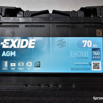 Ogłoszenie - Akumulator 70Ah 760A EN EXIDE AGM START&STOP EK700 - Piotrków Trybunalski - 640,00 zł