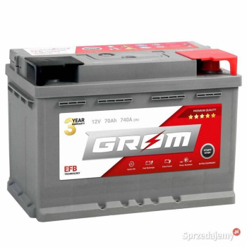 Ogłoszenie - Akumulator GROM EFB START&STOP 70Ah 740A Prawy+ - Gdynia - 560,00 zł