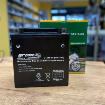 Ogłoszenie - Akumulator motocyklowy GROM GTX16-BS YTX16-BS 12V 14Ah 230A - Piotrków Trybunalski - 240,00 zł