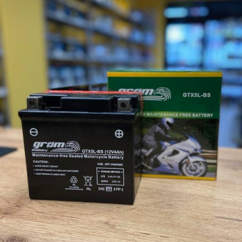 Ogłoszenie - Akumulator motocyklowy GROM GTX5L-BS YTX5L-BS 12V 4Ah 80A P+ - Piotrków Trybunalski - 100,00 zł