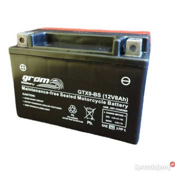 Ogłoszenie - Akumulator motocyklowy GROM GTX9-BS YTX9-BS 12V 8Ah 130A L+ - Piotrków Trybunalski - 135,00 zł