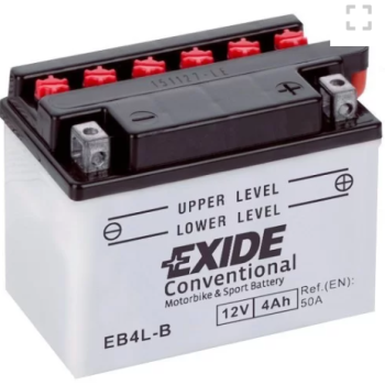 Ogłoszenie - Akumulator motocyklowy Exide EB4L-B 12V 4Ah 50A - Ostrów Wielkopolski - 65,00 zł