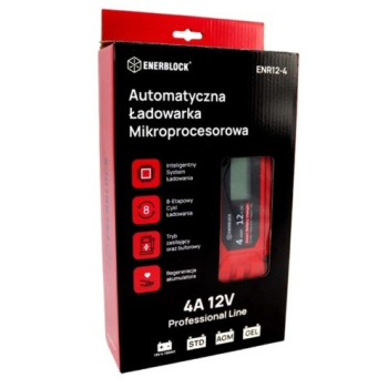 Ogłoszenie - Automatyczna ładowarka mikroprocesorowa Enerblock 12V 4A AGM GEL EFB - Gdynia - 169,00 zł