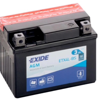 Ogłoszenie - Akumulator motocyklowy 3Ah 12V 50A exide ETX4L-BS - Piła - 80,00 zł