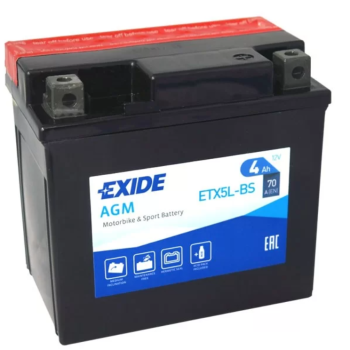 Ogłoszenie - Akumulator motocyklowy 4AH 12V 70A exide etx5l-bs - Piła - 98,00 zł