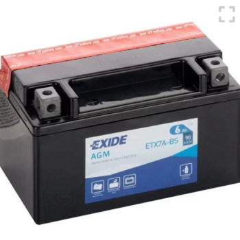 Ogłoszenie - Akumulator motocyklowy 6Ah EXIDE ETX7A-BS YTX7A-BS 12V 90A PŁOCK CHOPINA 1 - Płock - 105,00 zł