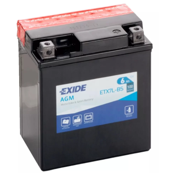 Ogłoszenie - Akumulator motocyklowy 6Ah 12V 100A exide ETX7L-BS - Piła - 125,00 zł