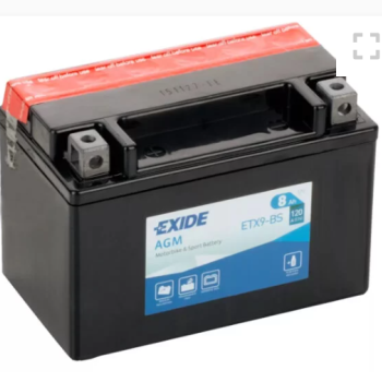 Ogłoszenie - Akumulator motocyklowy 8Ah EXIDE ETX9-BS YTX9-BS 12V 120A EN PŁOCK CHOPINA 1 - Płock - 129,00 zł