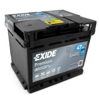 Ogłoszenie - Akumulator 47Ah 450A Exide Premium  EA472 PRAWY PLUS - Konin - 278,00 zł