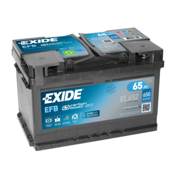Ogłoszenie - Akumulator 65Ah 650  Exide Start Stop EFB  EL652 PRAWY PLUS - Konin - 530,00 zł