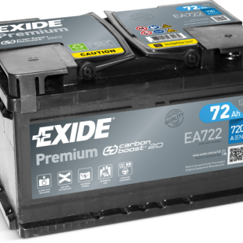 Ogłoszenie - Akumulator 72Ah 720A Exide Premium  EA722 PRAWY PLUS - Konin - 379,00 zł
