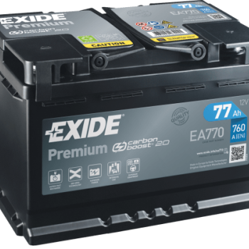 Ogłoszenie - Akumulator 77Ah 760A Exide Premium EA770 PRAWY PLUS - Konin - 389,00 zł