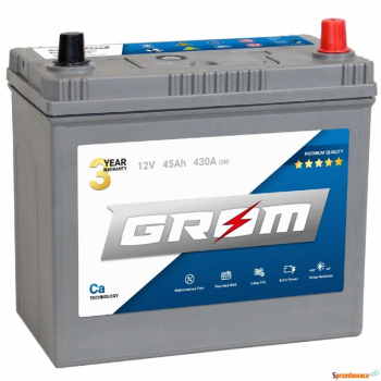 Ogłoszenie - Akumulator 45Ah 430A GROM Premium japan prawy+ lub lewy+ - 320,00 zł